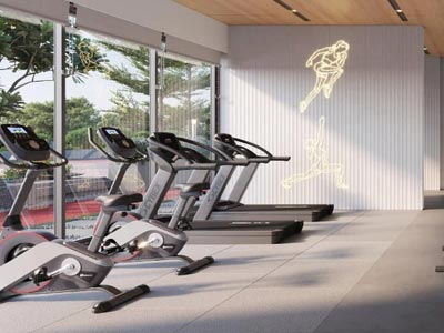 Gym and fitness areas