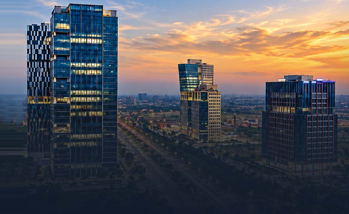 GIFT City skyline and towers, Gandhinagar